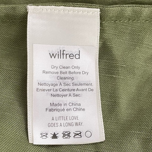 Aritzia Wilfred Tavin Belted Linen-Blend Midi/Maxi Dress size Large - Picture 4 of 13